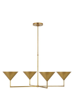 Orsay 4-light antique brass chandelier. Visual Comfort&Co.. 