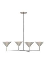 Orsay silver geometric 4-light chandelier. Visual Comfort&Co.. 