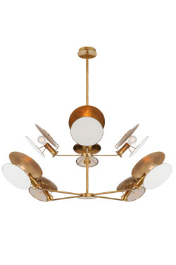 Osiris 8-light vintage gold chandelier. Visual Comfort&Co.. 