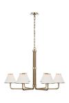 Rigby XL retro gold and natural oak chandelier. Visual Comfort&Co.. 