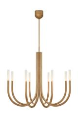 Rousseau chandelier design 8 lights gold. Visual Comfort&Co.. 