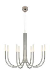 Rousseau silver chandelier LED lighting 8 lights. Visual Comfort&Co.. 