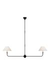 Small 2-light classic black and white Piaf chandelier. Visual Comfort&Co.. 