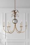 Small gilded leaf chandelier in the 70s style Gramercy. Visual Comfort&Co.. 