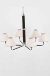 Rigby XL retro black 6-light metal and ebony chandelier. Visual Comfort&Co.. 