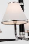 Rigby XL retro black 6-light metal and ebony chandelier. Visual Comfort&Co.. 