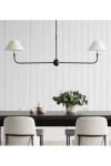 Small 2-light classic black and white Piaf chandelier. Visual Comfort&Co.. 