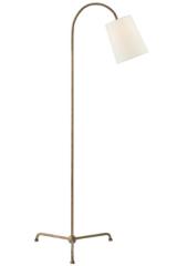 Mia gilded floor lamp in metal and white linen. Visual Comfort&Co.. 