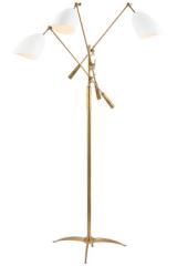 Sommerand 3-light white articulated floor lamp. Visual Comfort&Co.. 