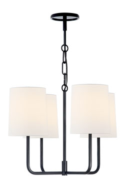 Lustre chandelier 4 lumières noir Go Lightly. Visual Comfort&Co.. 