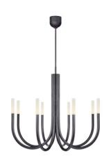 Lustre 8 lumières finition bronze noir Rousseau. Visual Comfort&Co.. 