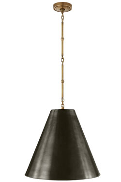 Goodman black and gold pendant light. Visual Comfort&Co.. 