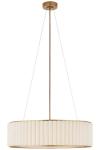 Round pleated gold pendant lamp in linen  Palati. Visual Comfort&Co.. 