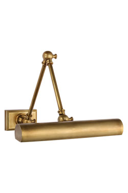 Gold picture wall light with articulated arm Cabinet. Visual Comfort&Co.. 