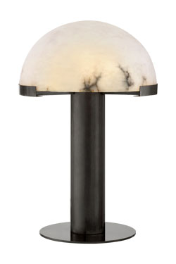 Mushroom table lamp in alabaster Melange. Visual Comfort&Co.. 