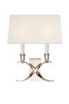 Classic wall light in polished nickel metal Cross Bouillotte. Visual Comfort&Co.. 