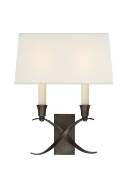 Dark bronze wall lamp Cross Bouillotte. Visual Comfort&Co.. 