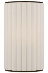 Wall lamp in pleated cream white linen and dark bronze Palati. Visual Comfort&Co.. 