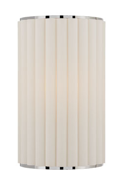 Linen and polished nickel wall lamp Palati. Visual Comfort&Co.. 