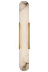 Melange alabaster and antique brass long wall light. Visual Comfort&Co.. 