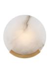 Melange gold and alabaster round wall light. Visual Comfort&Co.. 