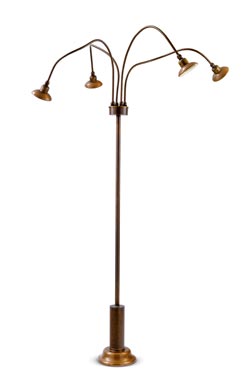 Garden floor lamp 4 lights SOIR 1 with LED lighting - Exterior columns by Aldo Bernardi
