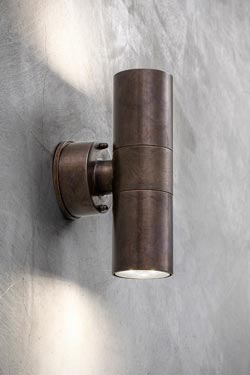 Abarth cylindrical outdoor wall lamp with LED light - Exterior wall lights by Aldo Bernardi