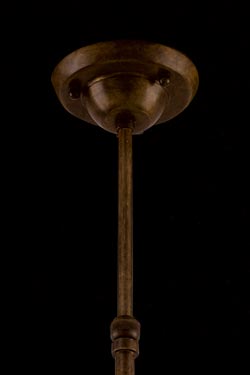 Cylinder pendant in beige silk and dark patinated brass diameter 55cm