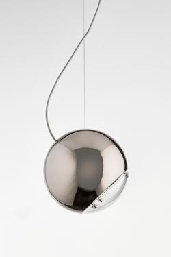 Globo glossy ceramic platinum ball pendant - Pendants by Aldo Bernardi