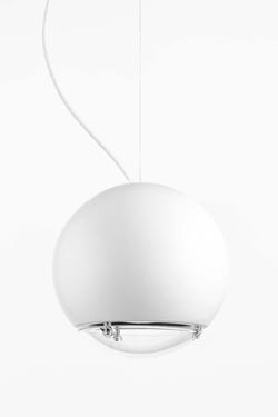 Globo matt white ceramic pendant lamp - Pendants by Aldo Bernardi