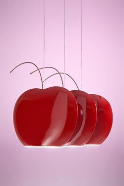Green apple glossy ceramic pendant light