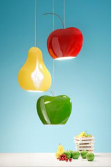 Green apple glossy ceramic pendant light - Pendants by Aldo Bernardi