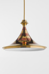 Illustri gold and shiny copper ceramic pendant light - Pendants by Aldo Bernardi