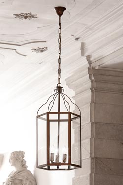 Lantern pendant in aged brass - Pendants by Aldo Bernardi