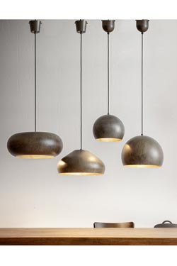 Matéria 6 flared reflector pendant 50cm - Pendants by Aldo Bernardi