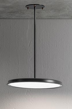 Mymoon small minimalist black metal pendant 19cm