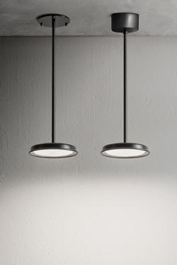 Mymoon small minimalist black metal pendant 19cm - Pendants by Aldo Bernardi