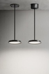 Mymoon small minimalist black metal pendant 19cm - Pendants by Aldo Bernardi