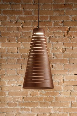Perforated cone pendant in corten steel - Pendants by Aldo Bernardi