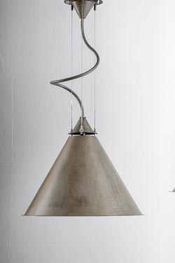 Small steel cone industrial pendant  Cala 60cm