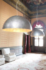 Very large pendant in gray patinated steel Moonlight - Pendants by Aldo Bernardi
