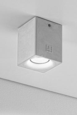 Plafonnier d'extérieur gris en ciment NADIR à LED - Plafonnier d'extérieur by Aldo Bernardi