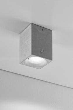 Plafonnier Nadir en ciment gris - Plafonnier by Aldo Bernardi
