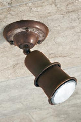Cylindrical adjustable spot in aged brass - Spotlights by Aldo Bernardi