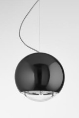 Suspension en céramique noir brillant Globo - Suspension by Aldo Bernardi