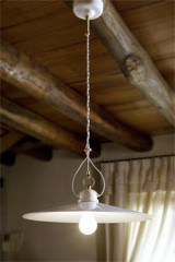 Suspension en porcelaine blanche unie - Suspension by Aldo Bernardi
