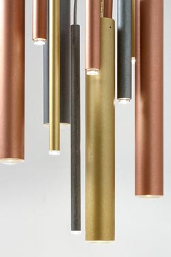 Suspension tube en aluminium martelé Tubo 28
