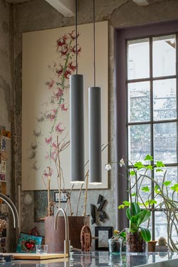 Suspension tube en aluminium martelé Tubo 28