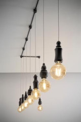 Système de 9 suspensions noires brillantes Fate  - Suspension by Aldo Bernardi