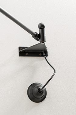 Black fishing rod wall light Meridiana